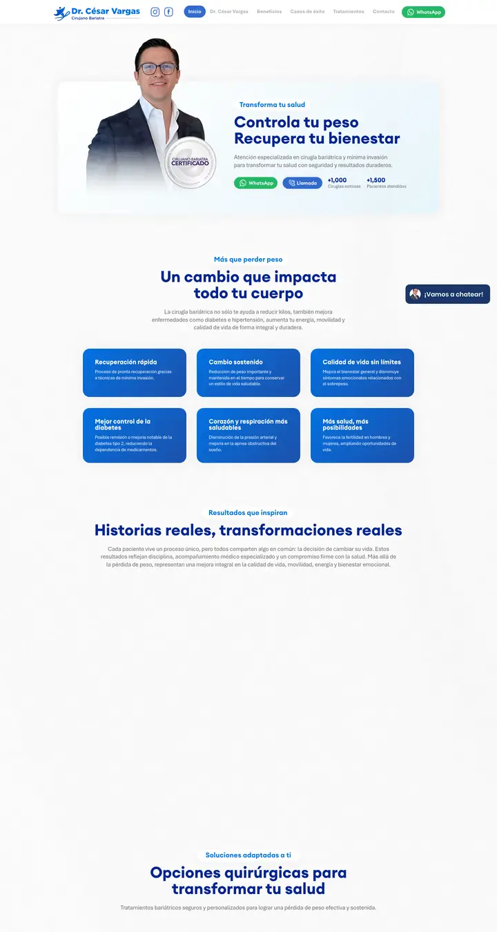 Vista previa del sitio web de Dr. César Vargas